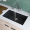Alfi Brand Black 30" Undermount Sgl Bowl Granite Composite Kitchen Sink AB3020UM-BLA - alternate 1